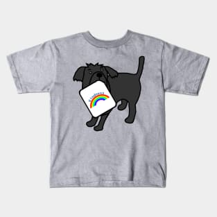 Cute Dog with Kindness Rainbow Sign Kids T-Shirt